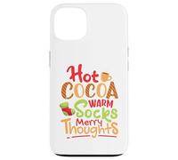 Cacao Caliente, Calcetines Calientes, Pensamientos Felices Carcasa para iPhone 13
