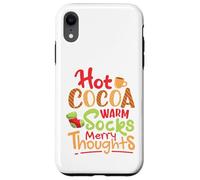 Cacao Caliente, Calcetines Calientes, Pensamientos Felices Carcasa para iPhone XR