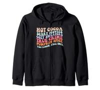 Cacao Caliente PELÍCULAS DE Miedo Verdadero Crimen Calabaza Especias OTOÑO Sudadera con Capucha