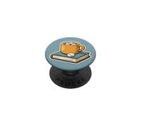 Cacao Crema y Tapa Dura para los Amantes de los Libros, lectores Kindle PopSockets PopGrip Adhesivo
