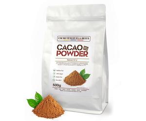 Cacao V Delta | CACAO NO ALCALINIZADO | Polvo Puro Natural 500g 10/12% grasa, Sin Azúcar, Sin Gluten, Sin Alérgenos, Vegano, No GMO, Antioxidante y Flavonoides. Repostería Chocolate Caliente Smoothies