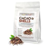 Cacao V Delta Cascarilla de Cacao Natural 200g - Té de Cáscara Puro Premium Vegano, No GMO, Sin Alérgenos, Sin Gluten, Antioxidante, Sin Azúcar, Flavonoides - Infusión de Chocolate