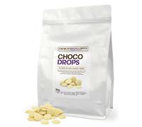 Cacao V Delta Chocolate Blanco Profesional 1kg - Cobertura en Obleas con Manteca de Cacao - Ideal Repostería, Rellenos, Ganaches y Decoraciones - Fluidez densa para mayor control y acabados limpios