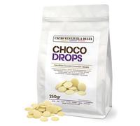 Cacao V Delta Chocolate Blanco Profesional 250g - Cobertura en Obleas con Manteca de Cacao - Ideal Repostería, Rellenos, Ganaches y Decoraciones - Fluidez densa para mayor control y acabados limpios