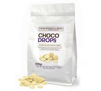 Cacao V Delta Chocolate Blanco Profesional 500g - Cobertura en Obleas con Manteca de Cacao - Ideal Repostería, Rellenos, Ganaches y Decoraciones - Fluidez densa para mayor control y acabados limpios