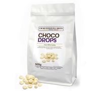 Cacao V Delta Cobertura Choco Blanca Especial 500g de Fácil Atemperado, Buena Fluidez y Brillo - Equivalente a Chocolate Blanco Profesional Gotas - Repostería, Pastelería, Baños, Moldes y Decoraciones