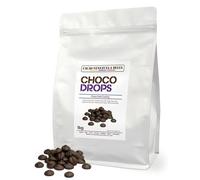 Cacao V Delta Cobertura Choco Negra Especial 1 Kg de Fácil Atemperado, Buena Fluidez y Brillo - Equivalente a Chocolate Blanco Profesional Gotas - Repostería, Pastelería, Baños, Moldes y Decoraciones