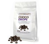 Cacao V Delta Cobertura Choco Negra Especial 500g de Fácil Atemperado, Buena Fluidez y Brillo - Equivalente a Chocolate Blanco Profesional Gotas - Repostería, Pastelería, Baños, Moldes y Decoraciones