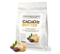 Cacao V Delta Manteca De Cacao Pura Desodorizada 250g Para Uso Alimentario y Cosmético - Manteca Sin Gluten Vegana Paleo y Keto Ideal Para Chocolates y Postres Sin Aditivos y Antioxidante