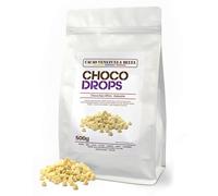 Cacao V Delta Pepitas de Chocolate Blanco 500g Para Repostería - Chips de Chocolate para Hornear y Topping - 24% de Cacao No GMO, Sin Gluten, Premium, Puro, Natural