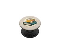 Cacao y Tapa Dura para los Amantes de los Libros, lectores Kindle PopSockets PopGrip Adhesivo
