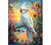 Cacatoès Dans le Jardin Fleuri Puzzle 500 Piezas Cartón Grueso para Coleccionistas Mitos Cuento de Hadas Ocio Creativo En Casa Calmar La Mente Pieza Colección Más Vendido 500 PCS