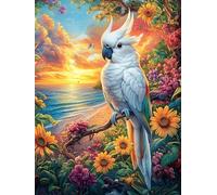 Cacatúa Blanca en el Bosque Tropical Puzzle 500 Piezas Cartón Grueso para Toda La Familia Noches Juegos En Familia Relajación Concentración Regalo Corporativo Regalo Ideal 500 PCS