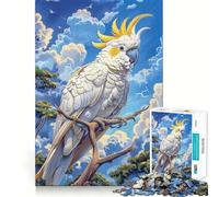 Cacatúa Blanca en una Rama Rompecabezas para Adultos de 1000 Piezas Desarrolla la Memoria Divertido Corte de Alta precisión Fácil de Aprender Disfrute en Familia (38x52cm)