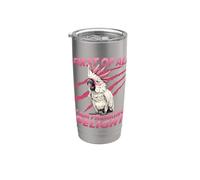 Cacatúa crestada cacatúa loro exótico pájaro cacatúa Vaso térmico de acero inoxidable de doble pared