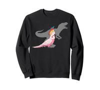 Cacatúa Rosa con T Rex Shadow Bird Lovers Sudadera