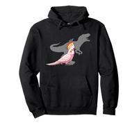 Cacatúa Rosa con T Rex Shadow Bird Lovers Sudadera con Capucha