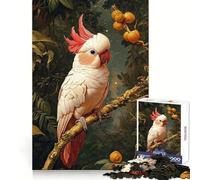 Cacatúa Rosa en un Entorno Tropical Rompecabezas de 1000 Piezas para Adolescentes Juguete para ejercitar la Mente Juego Relajante Corte Premium (38x52cm)