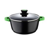 Cacerola 24x11cm aluminio fundido, inducción, c/tapa negro vitoria