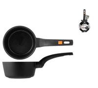 Cacerola Baja De Aluminio Con Un Mango, Antiadherente, Diámetro 16 Cm Negro