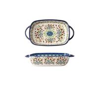 Cacerola Bandeja for hornear con asa, cuenco de cerámica retro for el hogar, plato for ensalada, multifuncional, gran capacidad Cocina