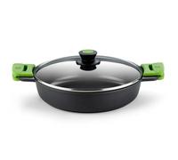 Cacerola BRA Prior 2,3L Aluminio Fundido Antiadherente Tapa Cristal Inducción Negra