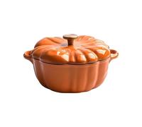 Cacerola - Calabaza Diseño Esmalte Hierro Fundido Cacera,Cacerola antiadherente para hornear freír guisado guiso de cocina