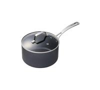 Cacerola cerámica Kyocera, cacerola con revestimiento cerámico antiadherente, 20 cm, libre de PFAS/PTFE, mango de acero inoxidable, apta para todo tipo de fuegos, incluida tapa de cristal, CSP-08