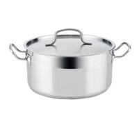 Quid Azzero - Cacerola de acero inox, 28X13,5cm, para todos los fuegos, Inducción