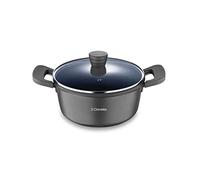 Cacerola con Tapa de 20 cm - Aluminio Fundido Antiadherente - Tapa de Cristal - Apto para Todo Tipo de Fuegos - Mango de Baquelita