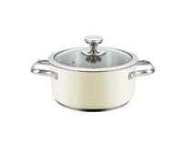Cacerola Con Tapa Haeger PA-24H.008A Beige Ø 24 cm