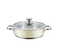 Cacerola Con Tapa Haeger PA-24L.009A Beige Ø 24 cm