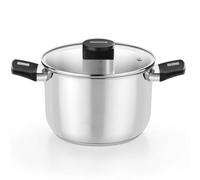 Olla Monix M240224 6.5L Acero Inoxidable 18/10 24cm Tapa Vidrio Inducción