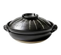 Cacerola con tapa, olla de cerámica resistente al calor, barro antiadherente for guisos(2800ML)