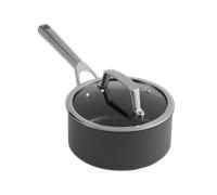 Ninja Foodi ZEROSTICK cazo de 20 cm con tapa de vidrio, duradero, antiadherente, de aluminio anodizado duro, compatible con inducción, apto para lavavajillas y horno, en gris, C30220EU