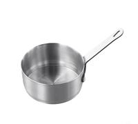 Cacerola de acero hirviendo con revestimiento antiadherente, cacerola pequeña de acero inoxidable para cocina, leche y té, acabado cepillado para utensilios de cocina (2)