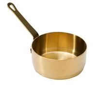 Cacerola de acero inoxidable, mini olla de leche, sartén pequeña de metal de 100 ml/3.3 onzas, olla de sopa para el hogar, cocina, restaurante (dorado (100 ml)