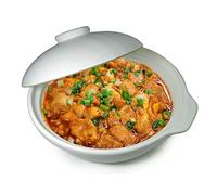 Cacerola de arcilla de 50 onzas, cuencos secos de cerámica blanca, olla de sopa de 1500 ml, resistente al calor (blanco DR25)