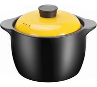 Cacerola De Barro De 7 litros con Tapa - Cacerola De Cerámica Resistente Al Calor para Sopas Y Bibimbap, Compatible con Gas, Microondas Y Estufas - Gran Recipiente De 4.2L/3.8Quarts