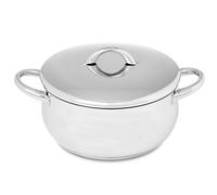 Cacerola de Inducción Domus 28 con Alas 6.7L (Acero Inoxidable) - SILAMPOS