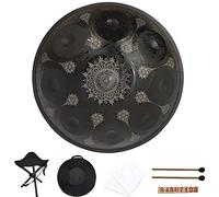 Cacerola De La Mano En D Minor 9 Notas Tambor De Acero, 22in / 56cm Negro 9 Notas -D3 A Cama Y Desayuno C D E F G A, Con Bolsa De Pan De Mano Suave, For Actuaciones Individuales Profesionales.
