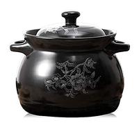 Cacerola de terracota de 3,8 L, olla de cerámica de alta temperatura para mejorar la nutrición y el sabor, fácil de limpiar, perfecta para cocinar en casa y comidas familiares