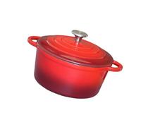 Cacerola esmaltada con revestimiento para una distribución uniforme del calor y preparación de comidas, horno holandés esmaltado resistente