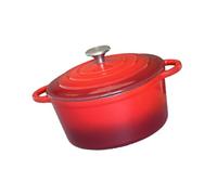 Cacerola esmaltada con revestimiento para una distribución uniforme del calor y preparación de comidas, horno holandés esmaltado resistente