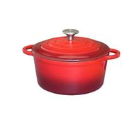 Cacerola esmaltada con revestimiento para una distribución uniforme del calor y preparación de comidas, horno holandés esmaltado resistente