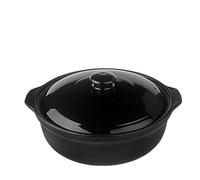 Cacerola Hierro Fundido Cazuela de cerámica 3 a 5 l, vajilla for frotar, olla for sopa resistente al calor, capacidad súper grande(4L)