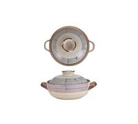 Cacerola Hierro Fundido Cazuela de utensilios cocina Retro, cacerola for estofado con tapa, caldera cocción sopa cerámica, ollas fondo grueso