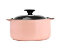 Cacerola Hierro Fundido Olla de cerámica for cazuela, olla for sopa, estofado, ollas y sartenes, almohadilla silicona