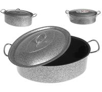 Cacerola Home Ovalada Antiadherente Salt N'Pepper 32 Cm Con Tapa.