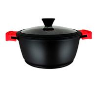 Cacerola Inducción Antiadherente Titanio, 28cm Aluminio Fundido sin PFOA, Tapa